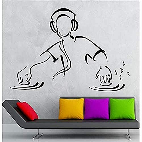 Wandaufkleber Dj Musik Party Tanzfläche Abnehmbare Vinyl Aufkleber Dekoration Wohnzimmer Kreative Kunst Tapete 57X86Cm