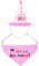 AIBAOBAO Hund Geburtstag Set, Hund Bandana & Hut, Baumwolle, Rosa, Large, Festlich, Tierdruck, Geburtstag, leicht, 2 Stück