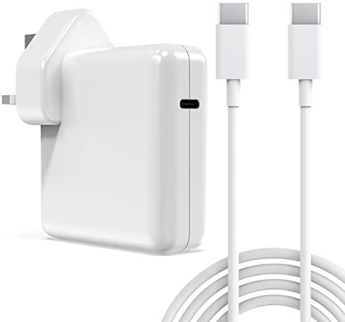 Mac Book Pro Charger 96w, MacBook USB-C Fast Charger Power Adapter for MacBook Pro 16, 15, 14, 13 inch,iPad Pro, 2021, 2020, 2019, 2018, MacBook Air 13 Inch, with 6.6ft USB C to C Charging Cable