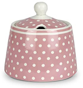 Nada Home Zuccheriera in porcellana Isabelle Rose a pois Shabby chic rotonda 5067