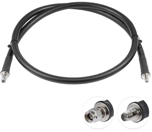 Vecys SMA Kabel SMA Stecker auf SMA Buchse Bulkhead VLMR400 3FT / 1 m HF Koaxialkabel für Router Antennen Signalverstärker WLAN Adapter