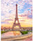 Diamant Painting Quadratische Steine 40x50cm DIY 5D Diamant Malerei Kits 5D Diamond Painting Malen nach Zahlen Leinwand Groß Landschaft Eiffelturm Paris Sonnenuntergang Bilder zum Sticken Kreuzstich