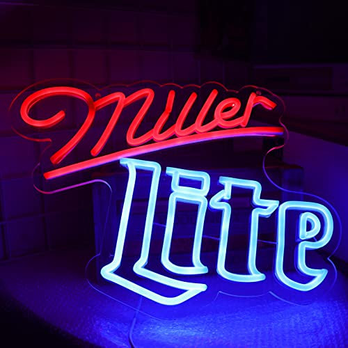 Vinray Millers Light Neon Signs for Wall Decor in Garage Bar Pub or Club,Handmade Dimmable Led Light for Home Bar and Man Cave Decor,Wall Art Lighting for Restaurant Easy Hanging