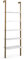 GIANTEX Regal mit 5 Ebenen, Gestell aus Eisenrohr und Holzleisten, Bücherregal mit 5 Ebenen, industrieller Retro-Stil, für Wohnzimmer, Schlafzimmer, Balkon, Büro, 61 x 30 x 183 cm (Gold)