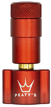 Peaty's CO2 Tyre Inflator Head Only - Unique Compact Straight Line Design for Maximum Airflow & Rapid Inflation, Presta Valve Compatible Bike Tire Pump for Mountain, Road & Gravel Bikes - Red