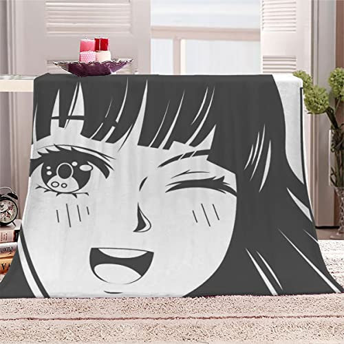 Kuscheldecken 130x150 Manga Decke 3D-Digitaldruck Kuscheldecke Flanelldecke Weich Wohndecke Sofadecke Zweiseitige Mädchen Karikatur Decke Kinder Erwachsene alle Jahreszeiten