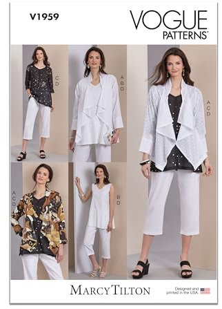 Vogue V1959Y5 Damenjacke, Tuniken und Hosen von Marcy Tilton Y5 (46-50-52-54)