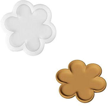 BOOWAN NICOLE Blumen-Tablett-Form Beton Silikonform für DIY Untersetzer Heimdekoration