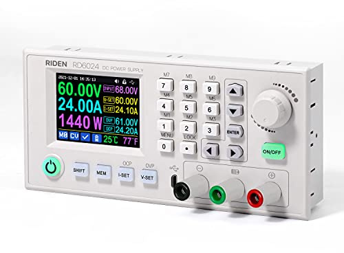 RD6024 DC-Netzteil Variabel einstellbares Labortisch-Netzteil Abwärtswandler Step-Down-Schaltung Geregeltes 4-Digital-LCD-Display 60V 24A 1440W