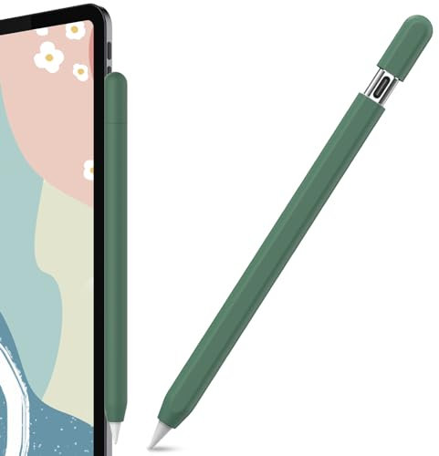 AhaStyle Silicone Case for Apple Pencil (USB-C) 2023 Ultra Thin Protective Cover Skin Apple Pencil Sleeve Anti-slip Grip Compatible with Apple Pencil USB C (Alpine Green)