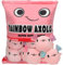 GDGZT Axolotl Plüsch Kissen, Abnehmbar Pudding Kissen Gefüllt Mit Salamander Puppen,Niedliche Dekorationen,Kreatives Kuschel Axolotl Spielzeug Geschenk für Kinder Geburtstag(6 Rosa Axolotls)