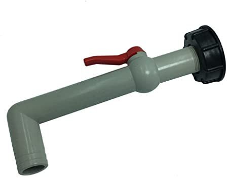 Oshhni IBC Adapter Kugelhahn Auslaufhahn für Regenwassertank Wasserfaß Regenfass - 60mm 1 90 verlängert; Hochwertiger Anschluss für Ihren Wassertank