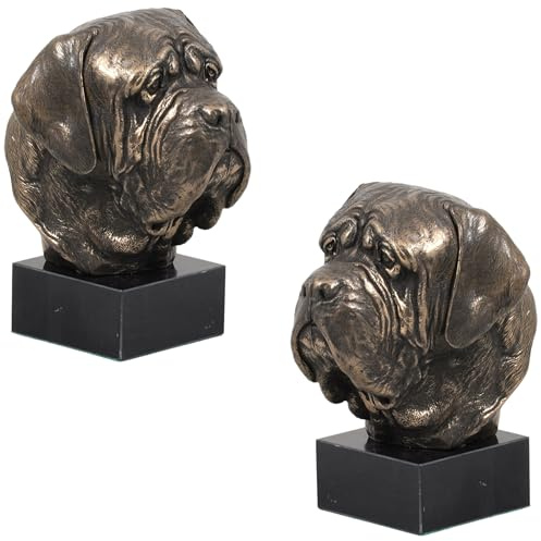 Art-Dog Dog Marmor Statue - Unique Edition ArtDog Collection - Handmade Cold Cast Bronze Sculpture for Dog Lovers Indoor- Dog Figurine - Statue English Mastiff