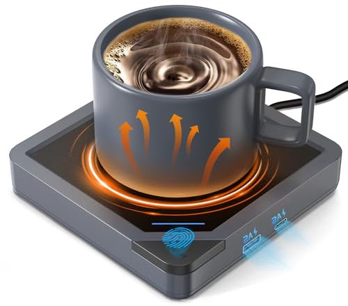 Coffee Mug Warmer Cup Warmer:Mug Warmer for Desk Candle Warmer Plate Heated Coffee Mug Smart Mug As USB Charger Wax Warmer for Coffee, Tea, Milk, Hot Chocolate, Beverage