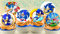 Anglesit 24 x Pre-Cut Sonic 1 Edible Stand up Wafer Paper Cupcake Toppers Cake Decorations Birthday Party