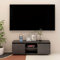 ARKEM TV-Schrank Grau 110x30x40 cm Massivholz Kiefer Tv Cabinet Tv Unterschrank Fernseher Regal