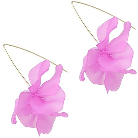 GALPADA 1 Par De Pendientes De Fiesta Pendientes De Flores Pendientes De Flores Para Fiesta Pendientes Colgantes De Flores Pendientes De Flores Para Fiesta De Graduación Pendientes