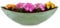 Macetero ovalado para exterior, cuenco decorativo grande en verde jaspeado como maceta para flores, jardinería de 55 cm para jardín, balcón o cementerio como joya para tumba resistente a la intemperie
