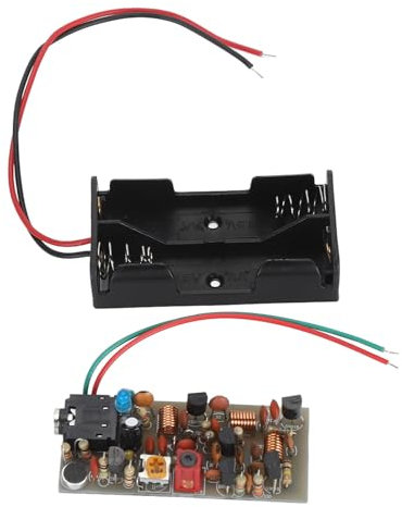 FM-Transmitter-Board-Kit, Einstellbare Lautstärke, Kabelloses Mikrofon-Transmitter-Modul-Kit, Anti-Interferenz, Signalfrequenz (mit) für DIY Campus Broadcast