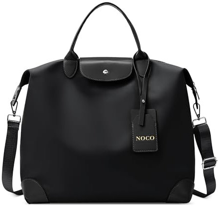 DORRISO Nuovo Borse a Mano Donna 15 Pollice PC Portatile Borsa a Tracolla con Moda Ciondolo Design Borsa Manico Superiore Pratica Versatile Viaggio Palestra Lavoro Impermeabile Poliestere Nero
