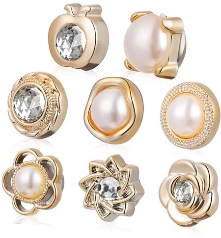 NUOBESTY 8pièces Épingles Magnétiques pour Hijab Boutons sans Couture pour Vêtements Accessoires Élégants pour Écharpes Et Vêtements
