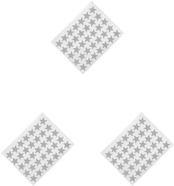 3 x 10 Blatt Award-Flash-Aufkleber, Mini-Aufkleber, fünfzackig, Sternmutter, Lob, Etikett, mehrfarbig, Belohnungsaufkleber, Studenten, Lehrer, Silber