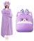 Mewaii Tragbare Decke mit Kapuze und Ärmeln im Lila Katze Design Kuscheldecke mit Handschuhen Weiche Flanell Sherpa Decke für Damen und Herren Ideal für Zuhause Reisen und Tierliebhaber
