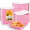 EOGRFW Paper Food Trays, 200 Pieces 2 Pound Disposable Food Ships, Pink Nacho Trays, Pink Hot Dog Trays, Serving Boats for Party, Picnic, Carnival (2 lbs)