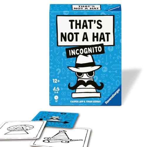 Ravensburger® - 24685 That's not a hat - Incognito - Partyspiel, Kartenspiel für 3-8 Personen, lustige Unterhaltung ab 12 Jahren