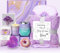 PJLJC Geschenk für Frauen: Purpur Entspannung Set mit 12oz Becher Du Schaffst Das!, Kuscheldecke & Wellness Accessoires - Geburtstag/Weihnachten Geschenkidee für Mama, Freundin