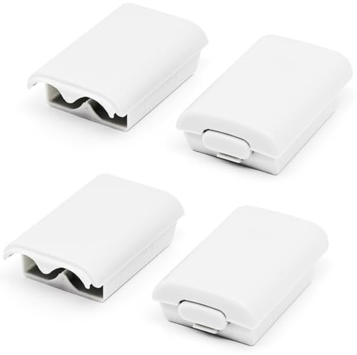 Surf turtle Batteria Case 4PCS Bianco AA Batteria Posteriore Copre Parte di Riparazione Compatibile Xbox360 Wireless Controller