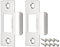 Door Strike Plate,2 Sets Stainless Steel Door Latch Strike Plate Replacement Striker Plate,Door Security Strike Plates & Matching Screws of 8,Short Strike Plate for Wooden Doors House Door