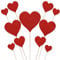 Liebe Herz Cupcake Toppers,35 Stück Hochzeit Liebe Herz Cupcake Toppers Hochzeit Herzen Muffin Topper Glitzer Kuchendeko Herzen Tortendeko für Valentinstag Jahrestag Braut Verlobung