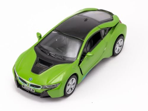 Easy Toys Modellauto kompatibel mit BMW i8. Maßstabsgetreues Spielzeugauto mit zu öffnenden Türen. Automodellierung. (Grün)