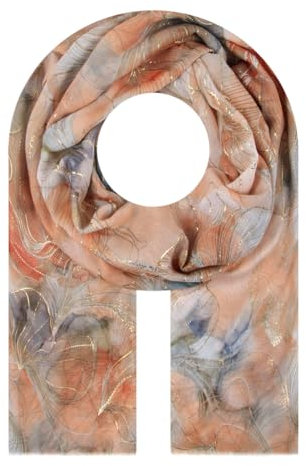 Majea Halstücher Damen Tuch Kopftuch Halstuch Schal Damen-Schal Tücher Stola (880036) (orange 18)