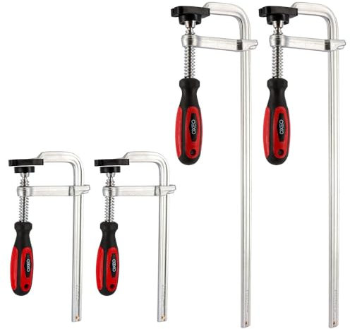 Lot de quatre serres joints en Acier Forgé - 2 longueurs de serrage 20 et 40cm - Poignée Bi-matière