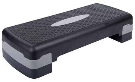 Aerobic Stepper Platform Adjustable – 3, 4 & 5 Level Height Non-Slip Exercise Step Board for Home Gym, Cardio, Step Aerobics, Yoga & Strength Training Indoor Fitness Workout Equipment