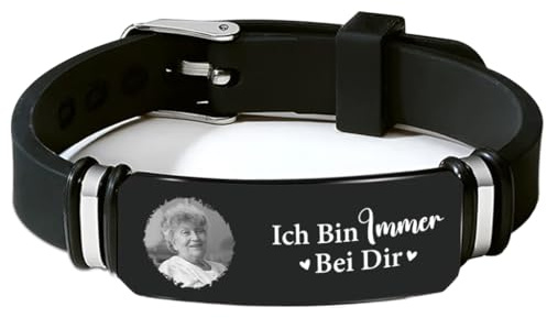 Geschenke Mall Personalisiertes Erinnerungsarmband mit Foto - Ich bin immer bei dir – Personalisiertes Armband mit Foto, Besondere Geschenke, Armband mit Bild