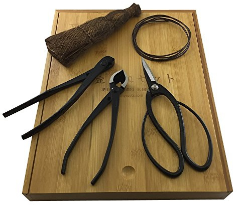BonsaiOutlet tinyroots 5 Stück Carbon Stahl Beschneiden Kit