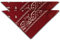 fashionchimp Nicki-Halstuch aus 100% Baumwolle im 2er Set, Unisex Bandana, AZO-Frei (Dunkelrot)