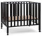 Childhome, Laufstall für Kinder/Baby + Laufgitter mit Bremse, Laufgitter aus Buchenholz, verstellbar 3 Positionen, Laufgitter Design, sicher, 75 x 95 cm – Schwarz