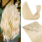 TESS Clip in Extensions Echthaar, 8pcs Clip in Haarverlängerung Remy Echt Haare Natürliche 18 Clips 8 Tressen Clip in Extensions Human Hair 70g 45 cm Lichtblond