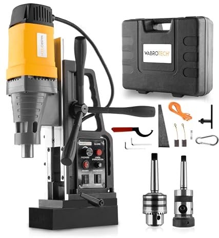 WABROTECH® WT23REG Trapano Magnetico 50 mm Carotatrice a Diamante 580 giri/min Carotatrice Diamantata Portatile M3-M16 per Lavorazione dei Metalli Trapano Magnetico 1880W Perforatore Magnetico 13000 N