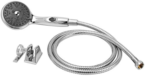 Dura Faucet Premium Wohnmobil-Handbrause und Schlauch-Set, umweltfreundlicher An-/Aus-Schalter (Chrom)