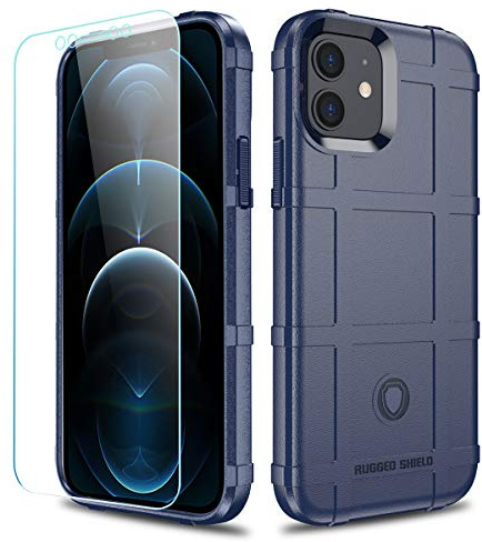 LABILUS iPhone 12 Case, iPhone 12 Pro Case, (Rugged Shield Series) TPU Thick Solid Armor Tactical Protective Cover Case for iPhone 12/12 Pro (6.1 inch) - Navy Blue