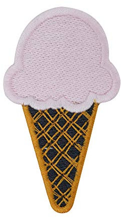 Finally Home | Parches Termoadhesivos de Planchado sin Costuras para Ropa| Parche Helado rosa |Aplique Codera Rodillera Bordado DIY