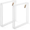 LAMO Manufaktur Tischbeine für Schreibtisch Esstisch, Frame, Vierkantprofil 20x20 mm, Tischgestell 50x72 cm (BxH), Weiß, 2 Stück, LTS-18-L-II-9016