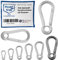 1 moschettone grande 10 mm forte moschettone in acciaio inox gancio portachiavi con occhio 10 x 100 mm portachiavi amaca altalena