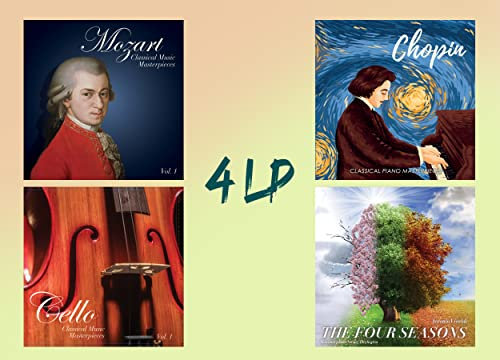 4 Vinyls Klassische Musik : Mozart , Chopin , Vivaldi , Cello