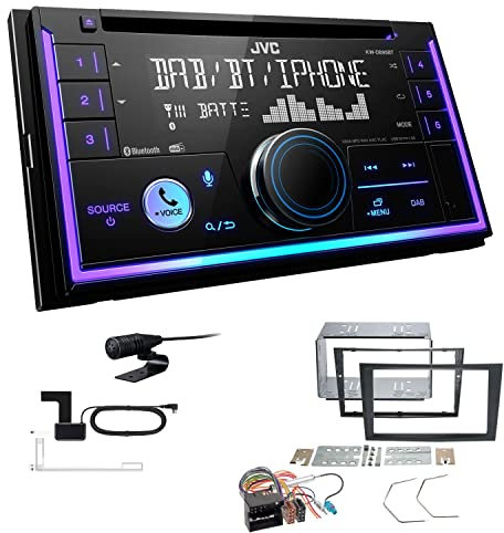 JVC KW-DB95BT 2-DIN Autoradio CD-Receiver Digitalradio DAB+ Bluetooth USB passend für Opel Astra H 2004-2010 ohne Canbus